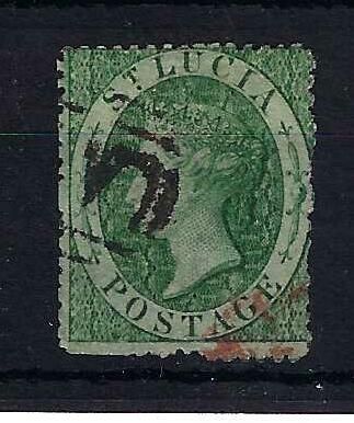 Image of St Lucia SG 3b FU British Commonwealth Stamp